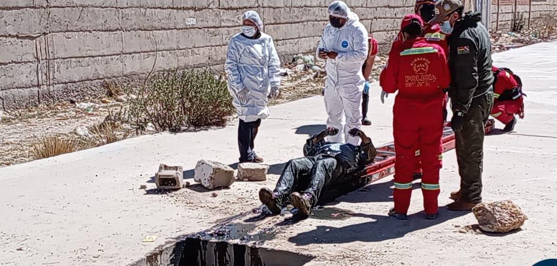 Hallan sin vida a un adulto mayor en el canal Rosso de Oruro tras caer de forma accidental Foto: La Patria 3.0