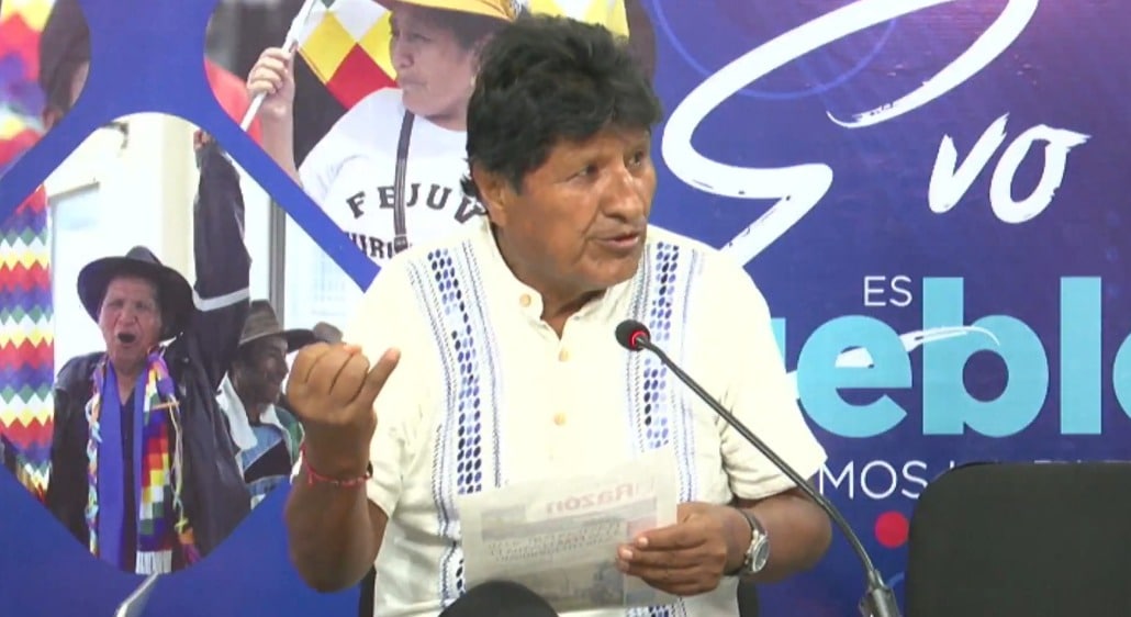 Evo Morales cuestiona el plan de la Gobernación de Santa Cruz para importar combustible privado sin subsidio Foto: Captura